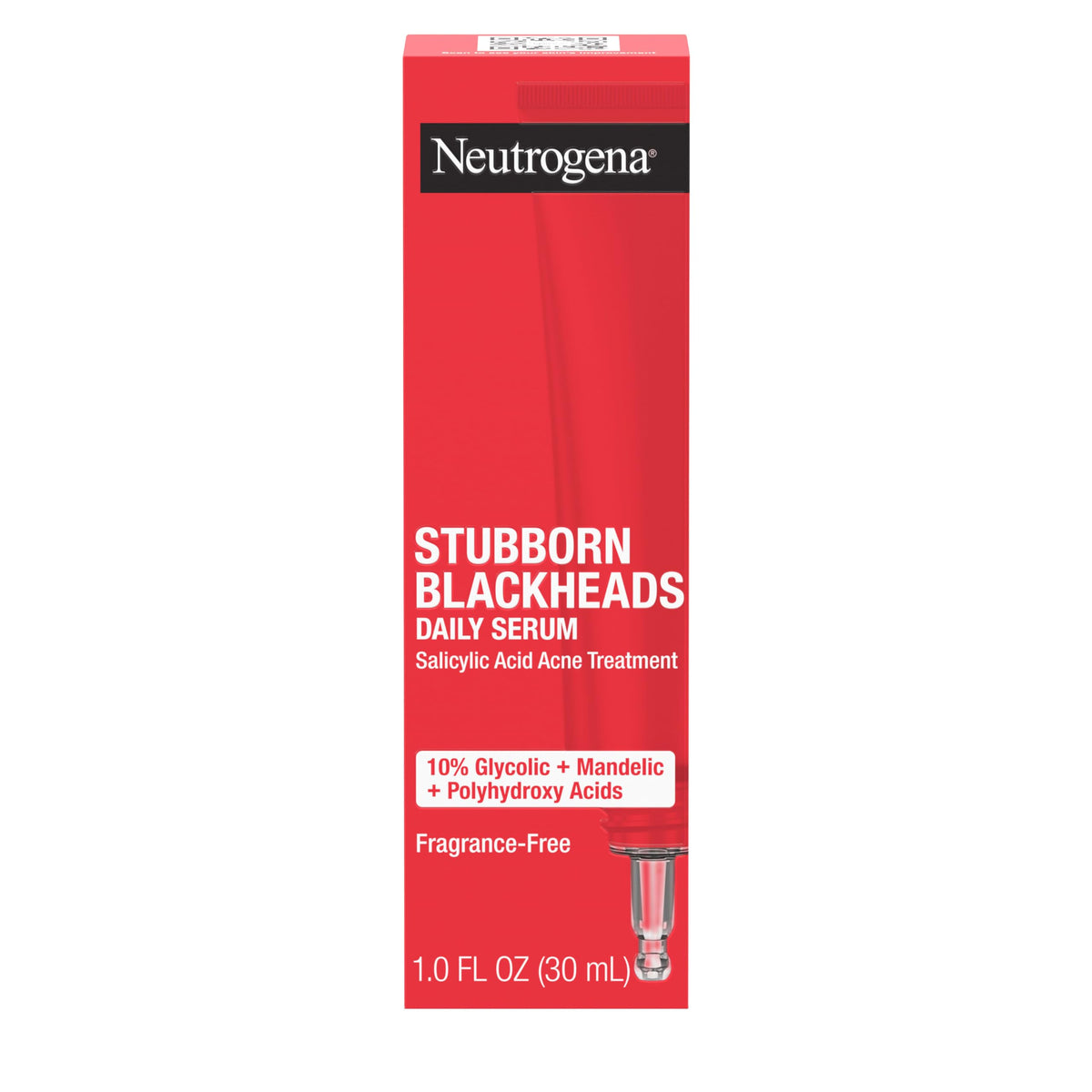 Neutrogena front packaging showing serum bottle and label for clear pores