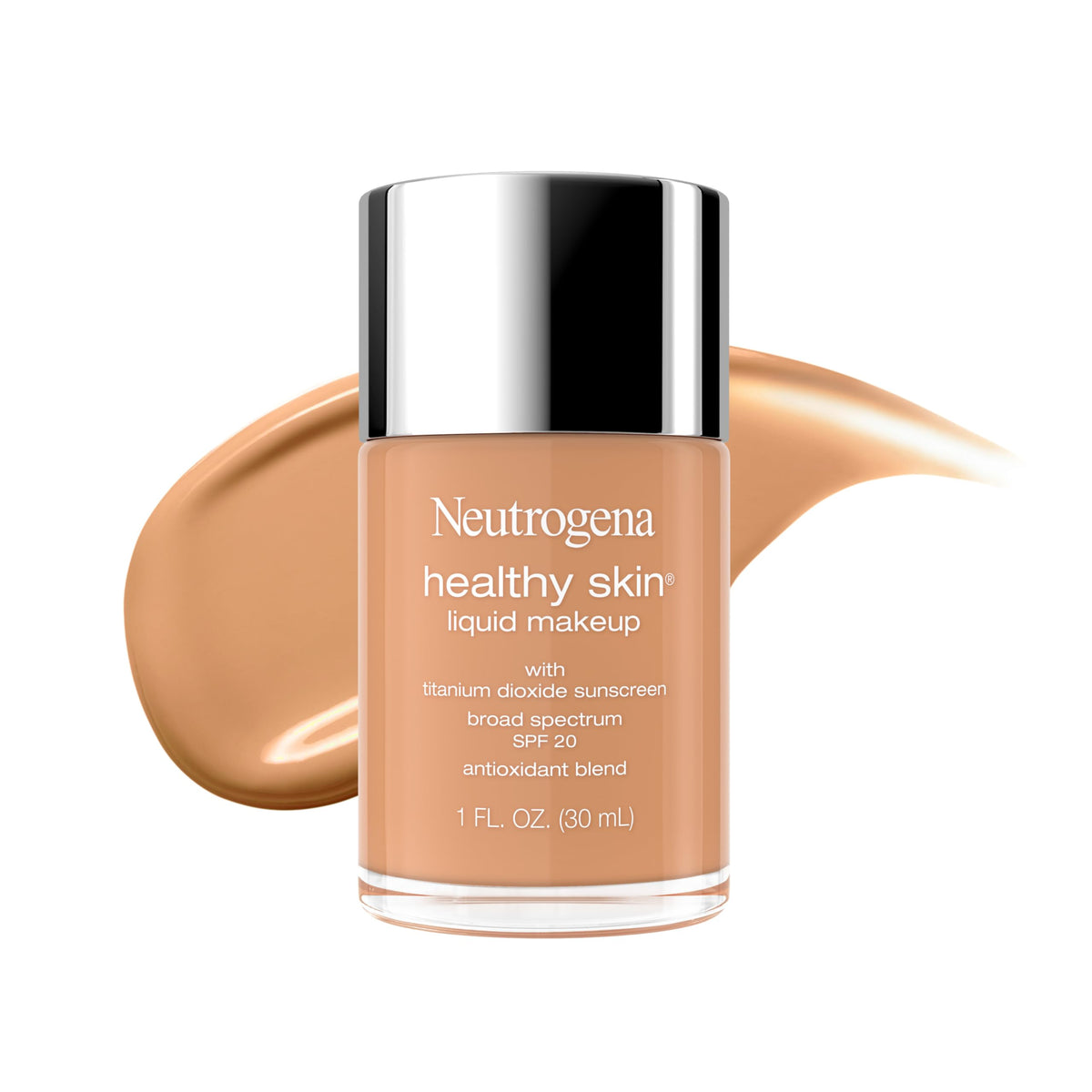 Neutrogena bottle front packaging shows product and shade details