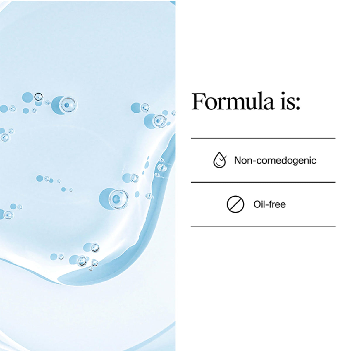 Neutrogena serum applied on hand demonstrating lightweight, non-sticky finish