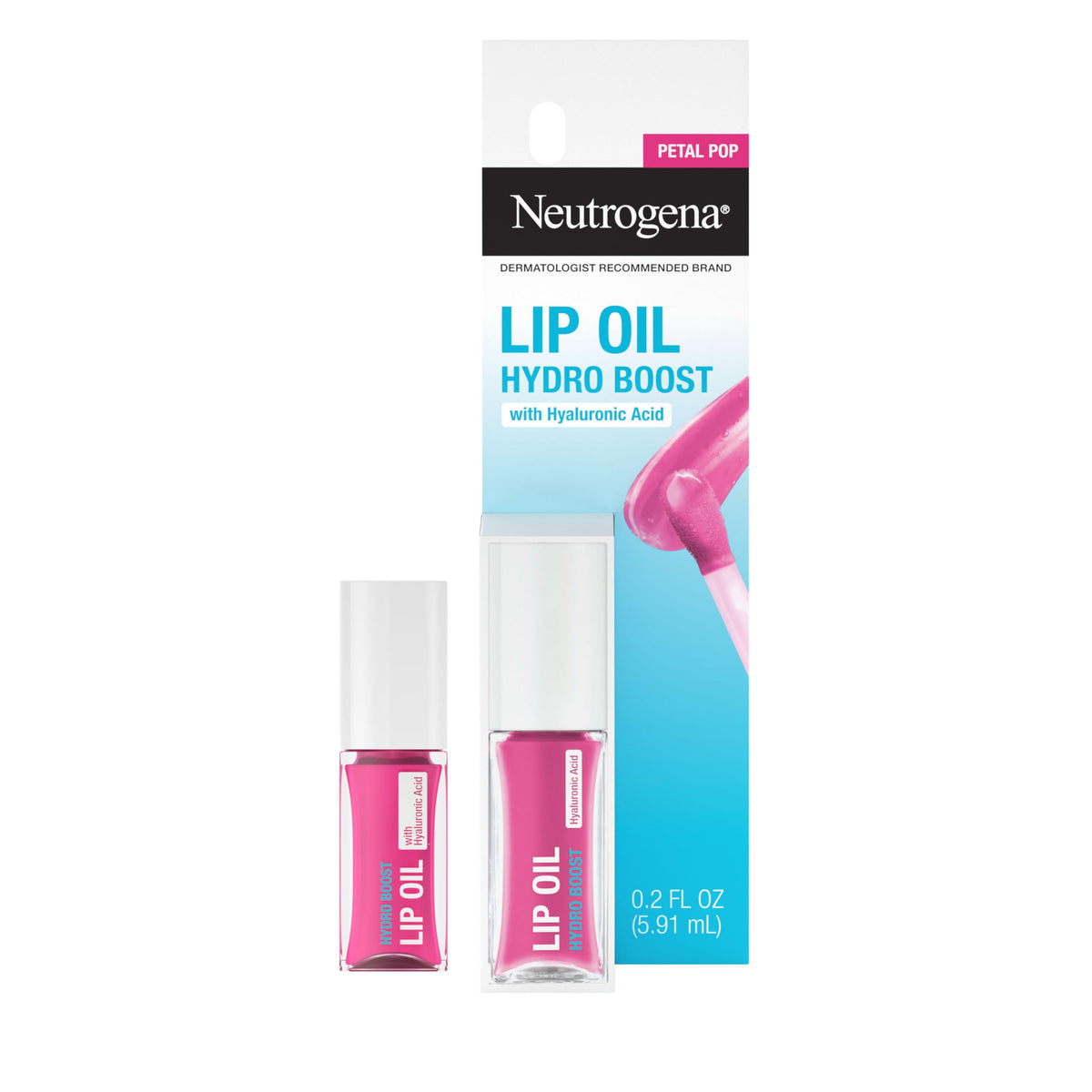 Neutrogena Hydro Boost wand closeup demonstrating applicator precision for controlled shiny coverage