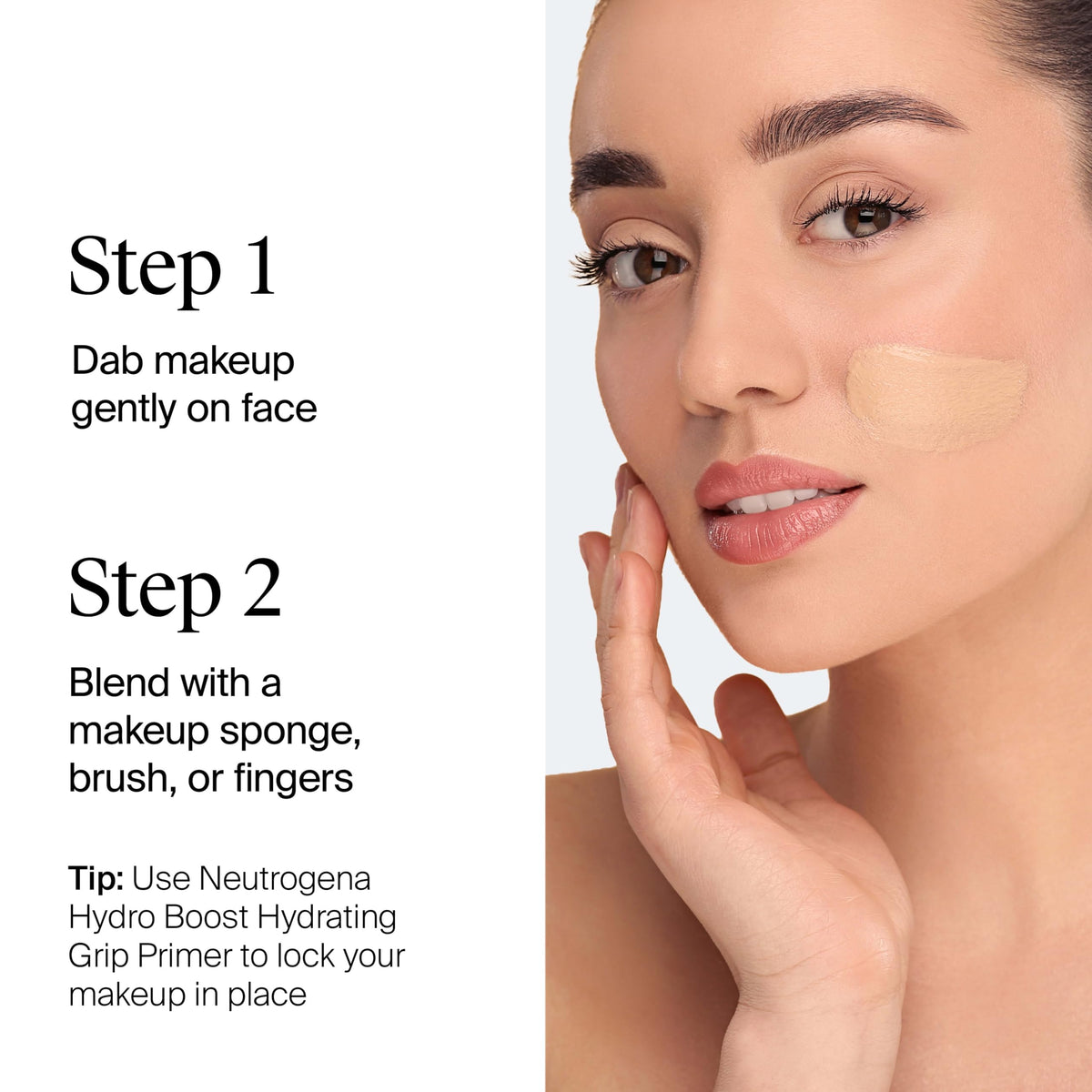 Neutrogena bottle open with drop dispensing controlled amount for travel convenience