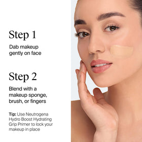 Neutrogena bottle open with drop dispensing controlled amount for travel convenience