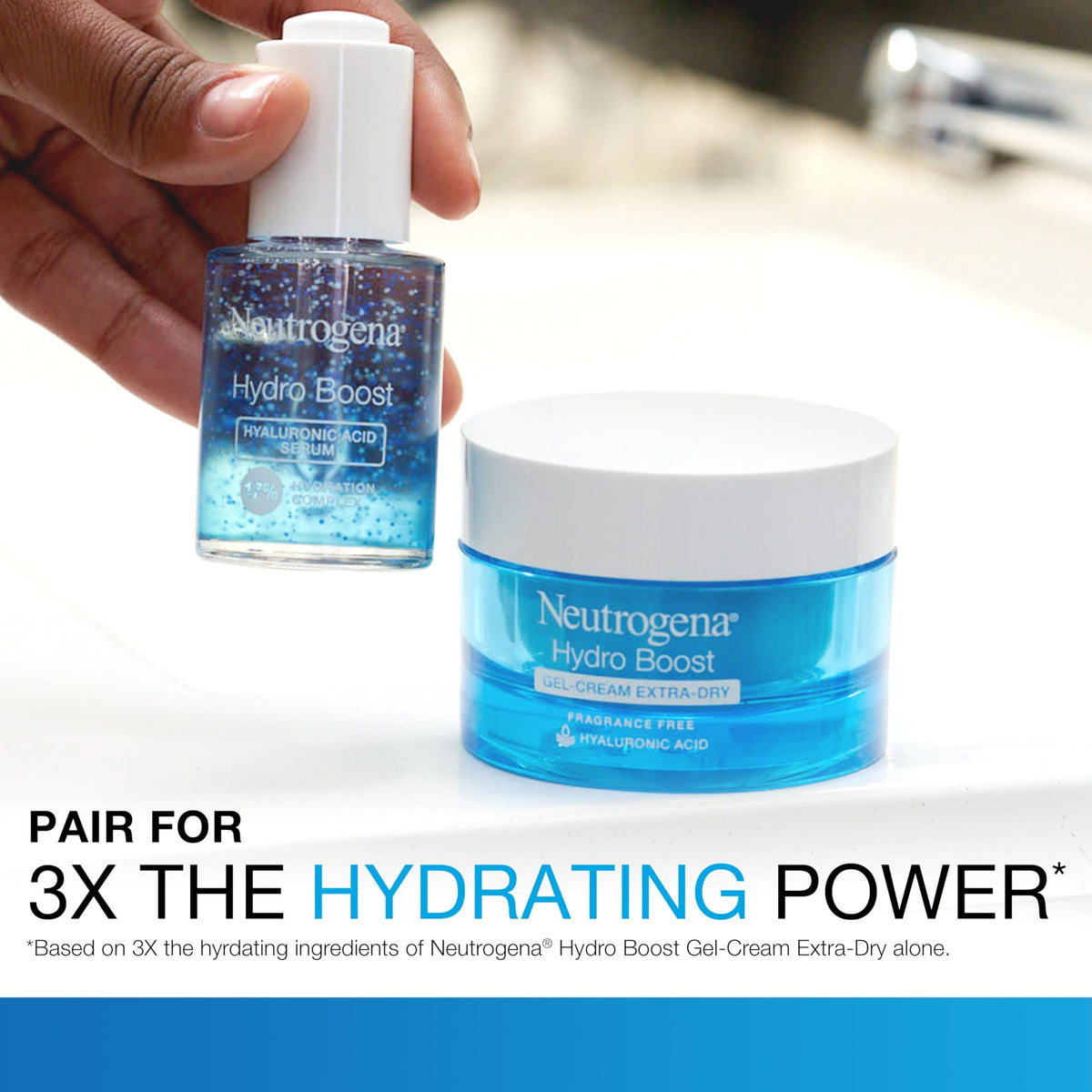Neutrogena Hydro Boost bottle with cap removed showing precise dropper for controlled use