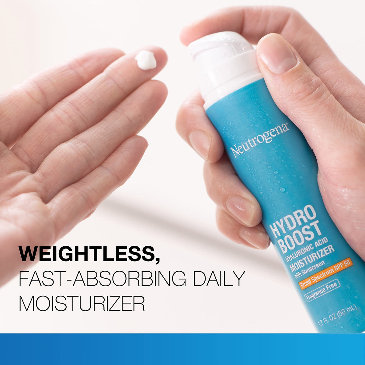 Neutrogena Hydro Boost trial cleanser bottle beside full-size moisturizer for routine pairing