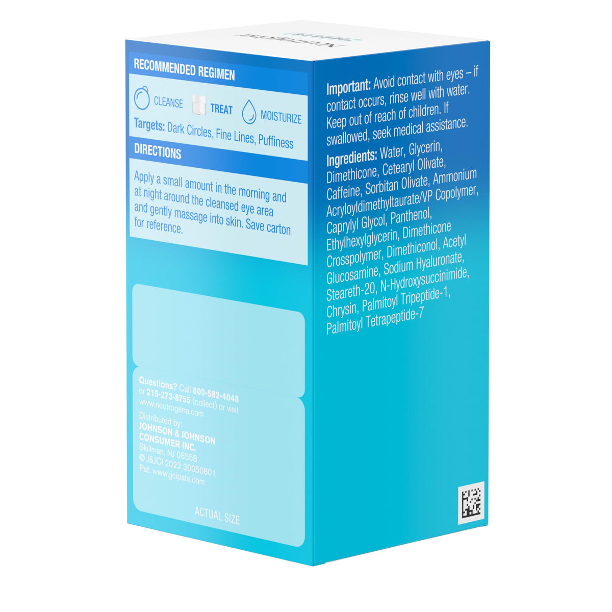Neutrogena Hydro Boost eye cream in morning routine lifestyle shot layered under sunscreen