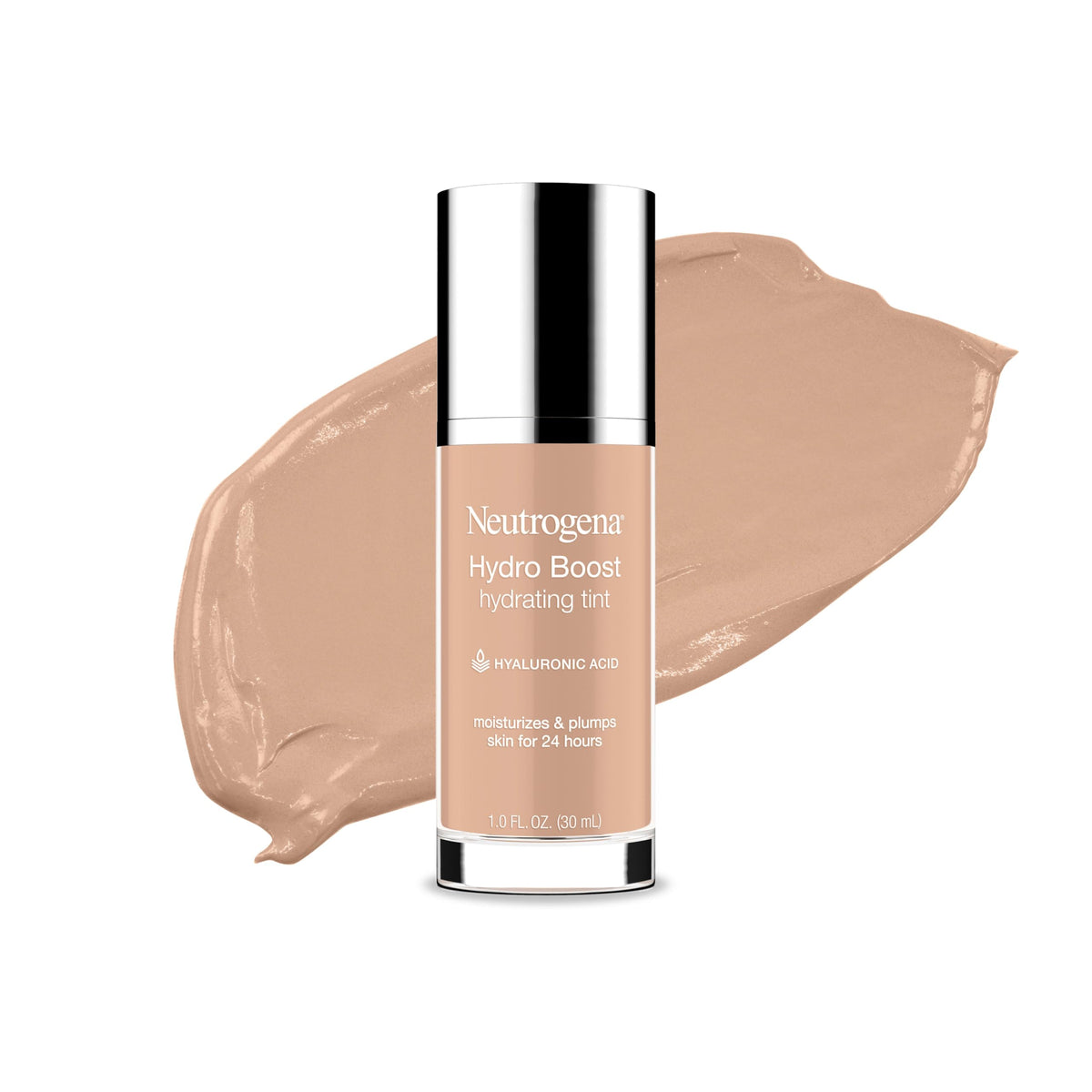 Neutrogena front bottle showing product and shade Buff 30 for hydrating coverage