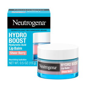 Neutrogena jar front view showing shade and glossy finish benefit