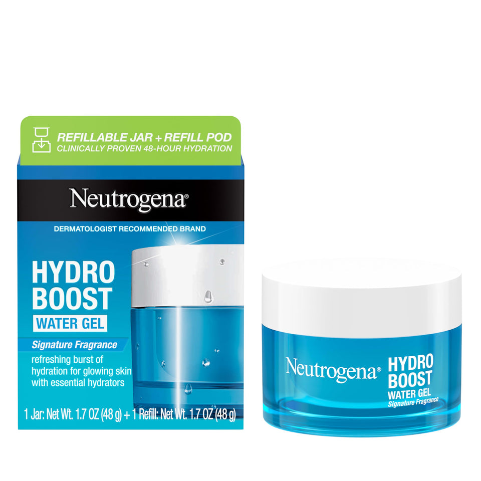 Neutrogena front packaging showing starter kit and benefits