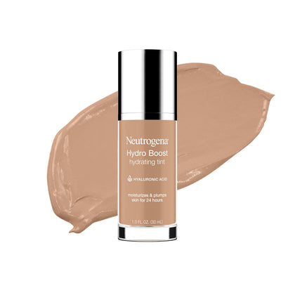 Neutrogena Hydro Boost front packaging showing travel-friendly tube and shade