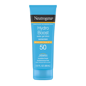 Neutrogena front packaging showing SPF 50 protection and gel finish