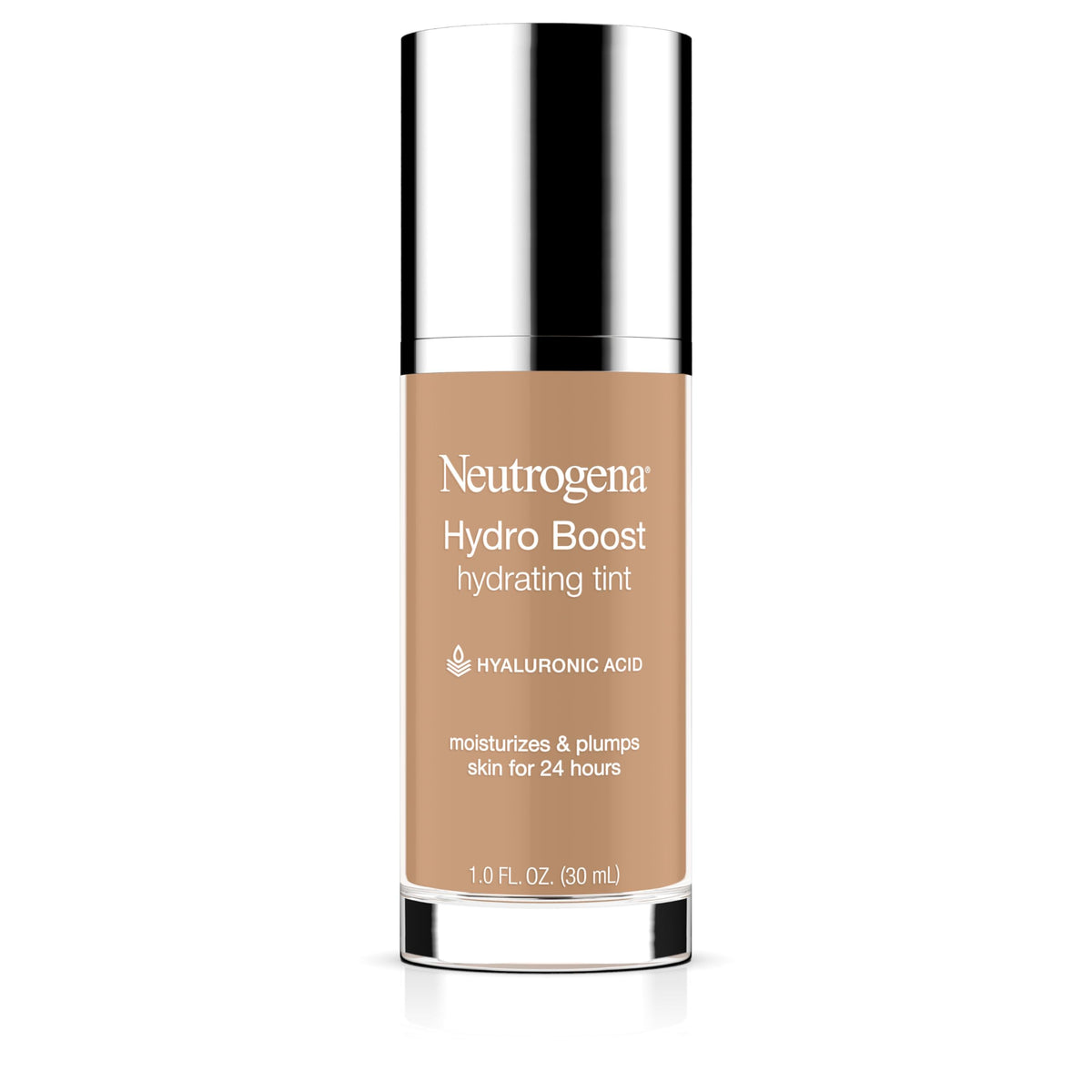 Neutrogena front tube showing product and shade with clear branding and hydration benefit