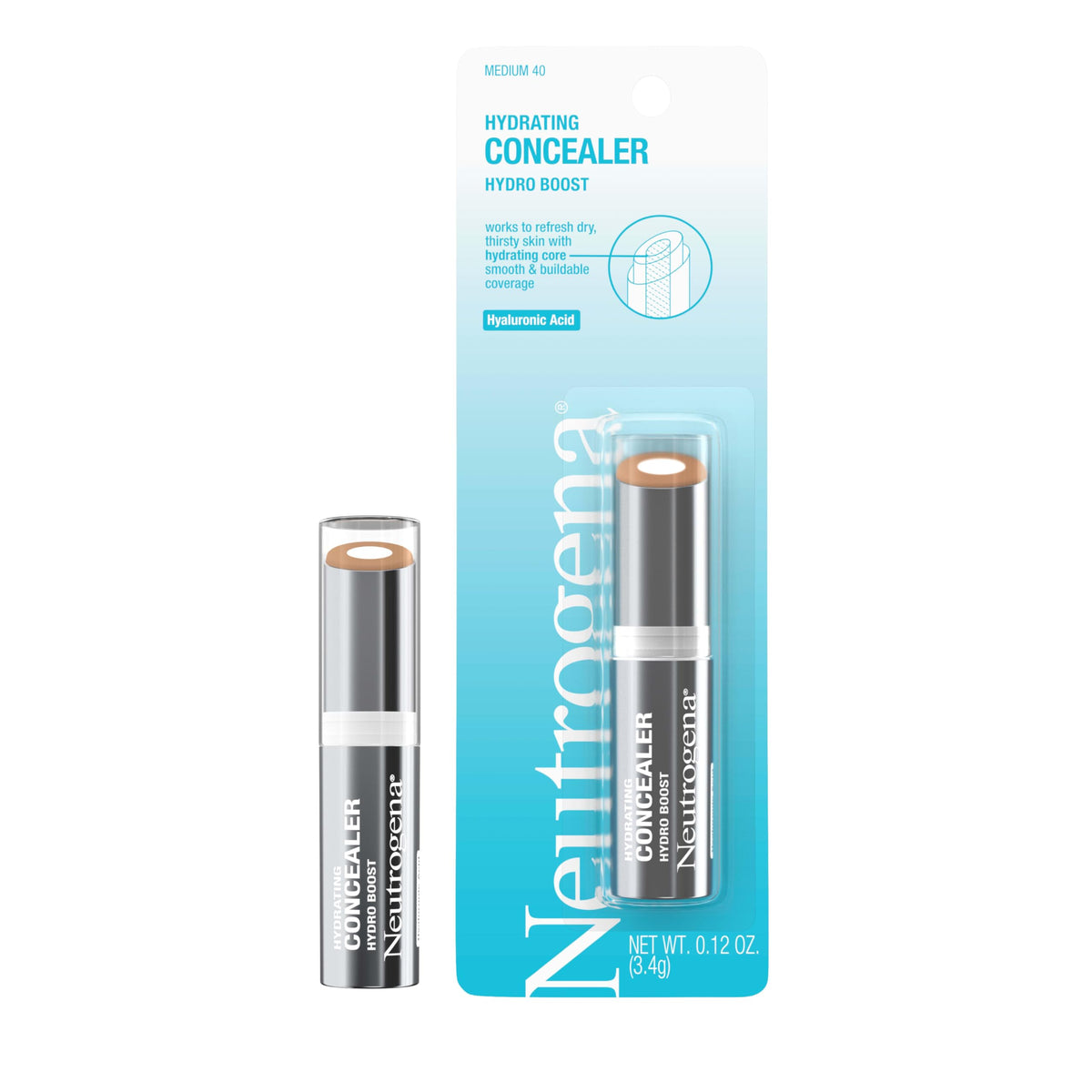 Neutrogena cross-section of stick revealing hydrating core and moisture benefit