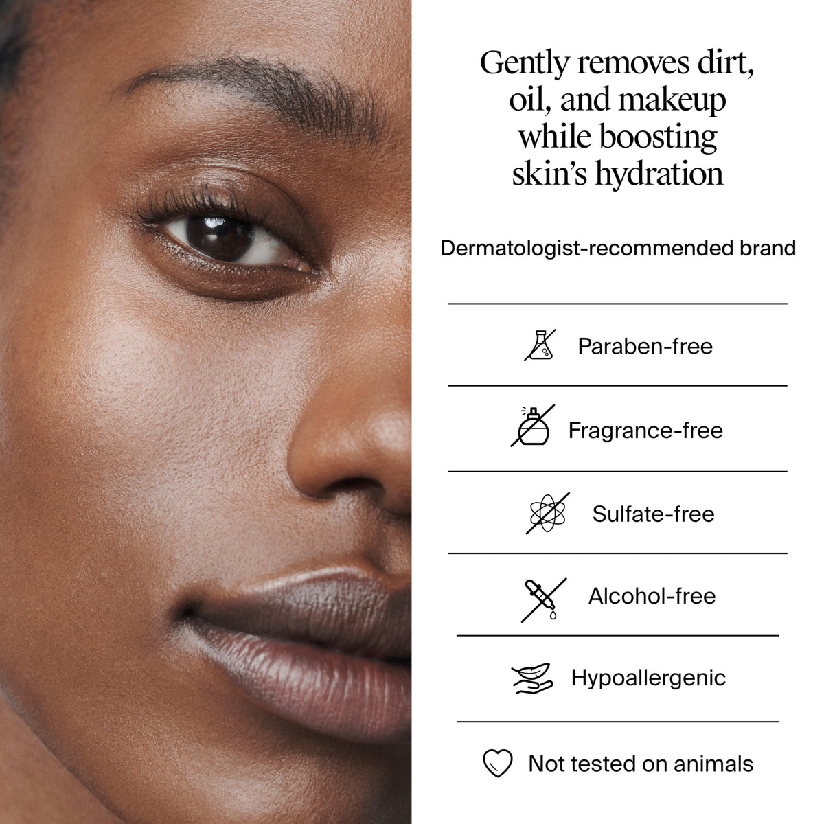 Neutrogena label and ingredient panel showing hyaluronic acid and gentle blend