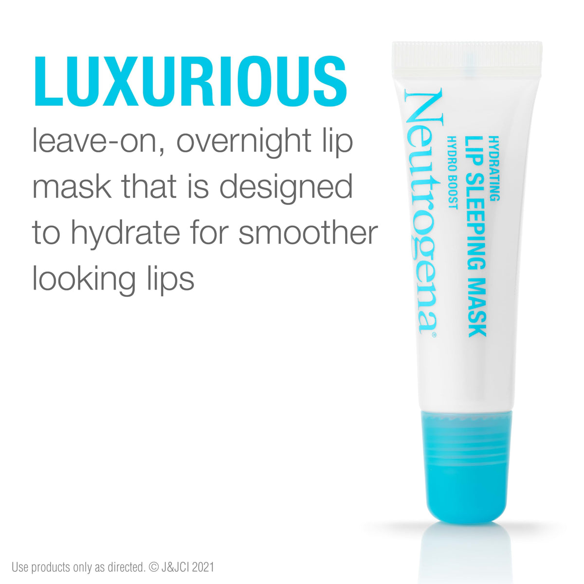 Before-and-after lip shot using Neutrogena mask, illustrating smoother-looking lips