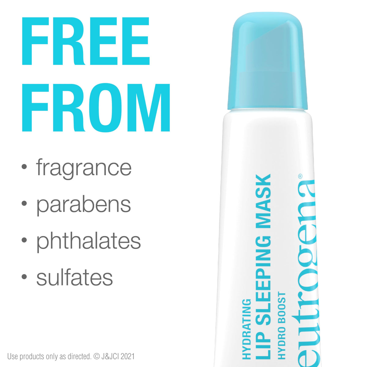 Flat lay of Neutrogena tube with hyaluronic acid graphic emphasizing moisture retention