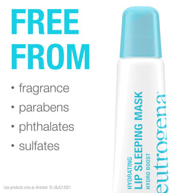 Flat lay of Neutrogena tube with hyaluronic acid graphic emphasizing moisture retention