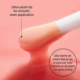 Neutrogena lip oil open cap revealing doe-foot tip for precise, even coverage