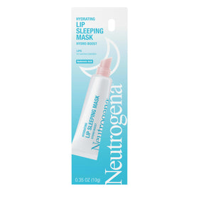 Neutrogena tube front view showing clear hydrating lip mask, perfect for nightly use