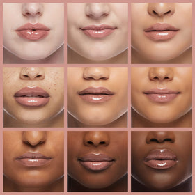 Neutrogena Hydro Boost on lips before and after shows improved smoothness and shine