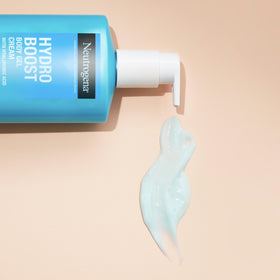 Neutrogena open cap showing gel-cream texture and quick-absorbing finish benefit
