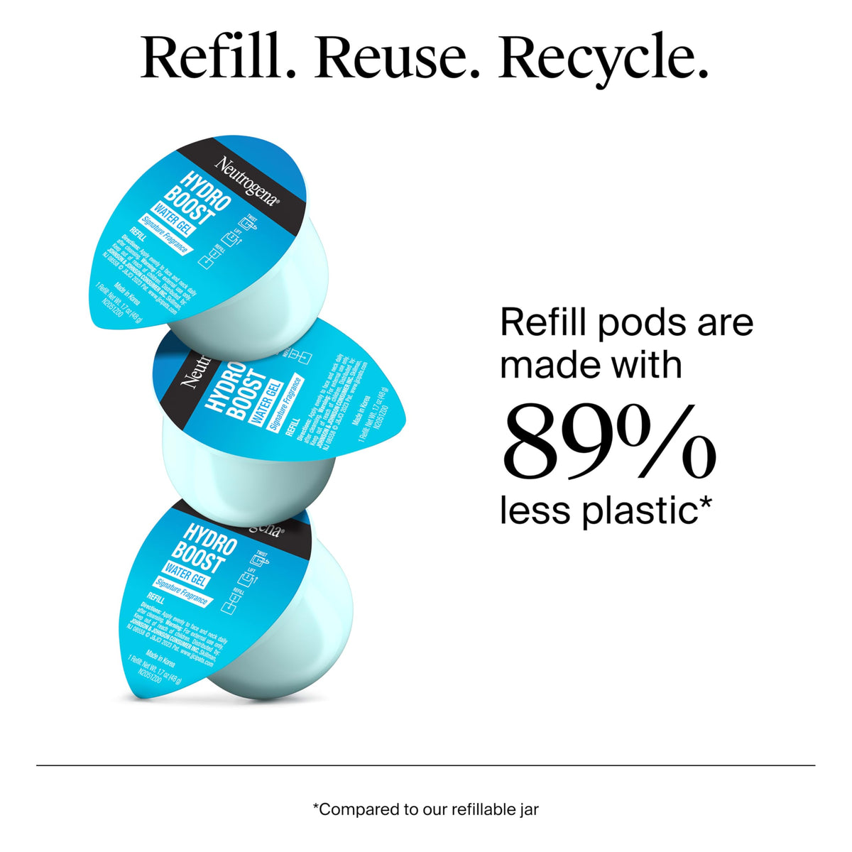 Neutrogena open pod lid detail showing peel-and-dispense design benefit