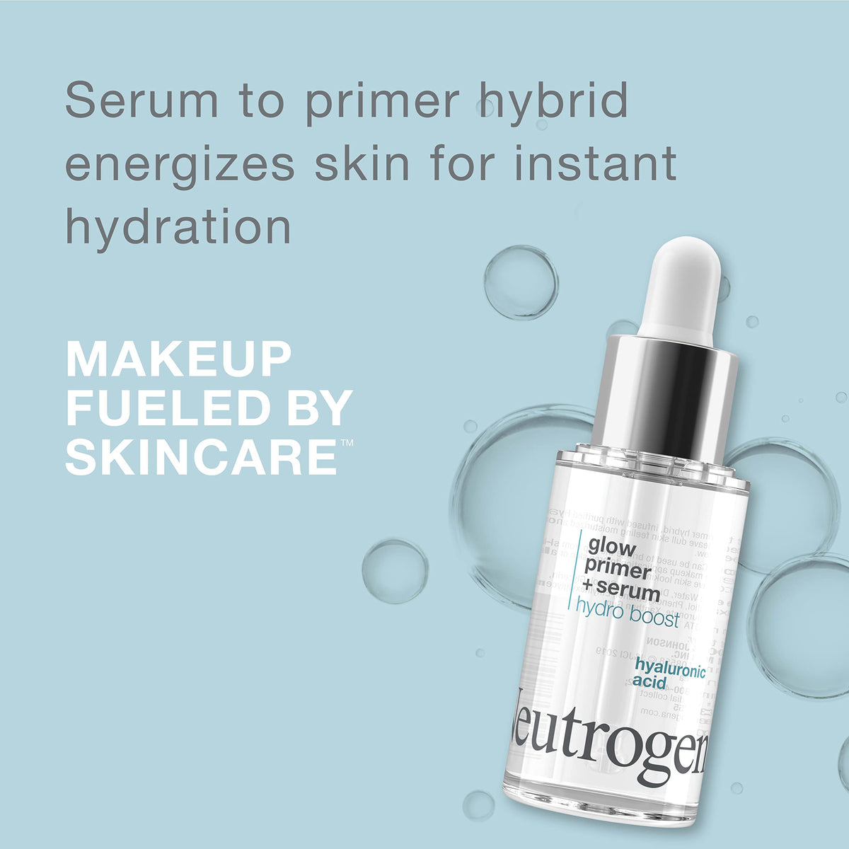 Neutrogena pump dispenser close-up for controlled primer-serum application