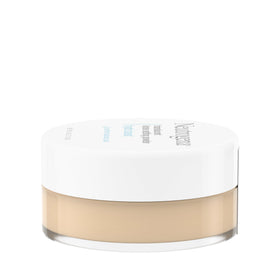 Neutrogena powder container in hand showing compact .44 oz travel benefit