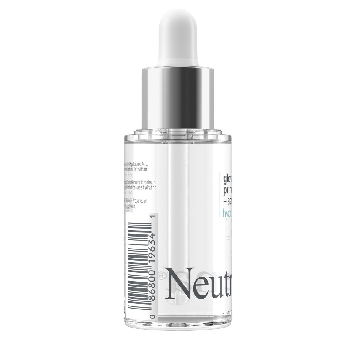 Neutrogena bottle beside coin to show 1.0 fl oz size and travel-friendly benefit