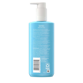 Neutrogena next to a hand to show 8.5 oz scale and daily convenience