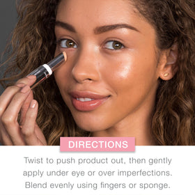 Neutrogena concealer blended with foundation for seamless skin finish