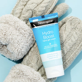 Neutrogena gel-cream texture close-up showing lightweight absorbency benefit
