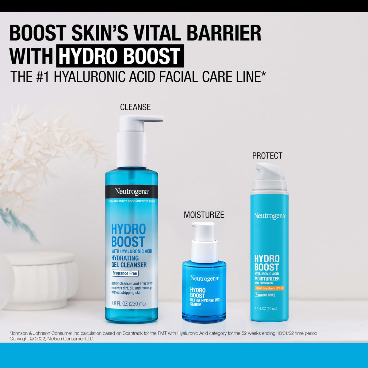 Neutrogena serum texture on hand showing weightless gel and instant absorbency