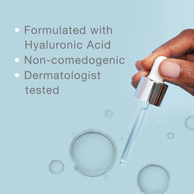 Neutrogena gel-serum texture close-up demonstrating lightweight hydration