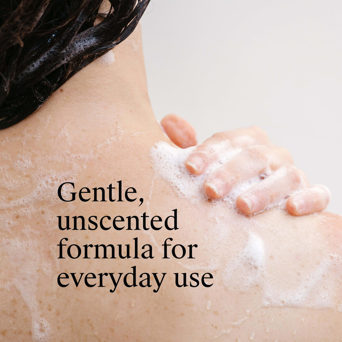 Neutrogena in-shower use on chest illustrating targeted application benefit