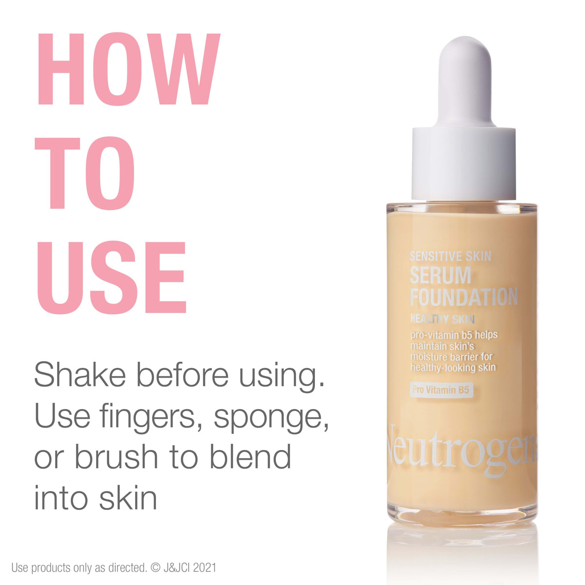 Neutrogena serum foundation applied in morning routine promoting gentle daily skin care and coverage