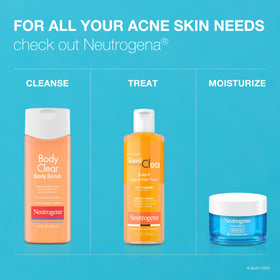 Neutrogena ingredients display with aloe and chamomile to soothe skin
