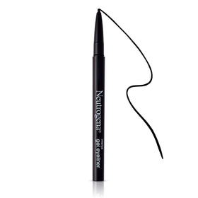 Neutrogena open pot revealing rich jet-black gel and smooth surface for one-stroke color