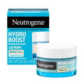 Neutrogena jar front view showing sheer ice balm and convenient size for travel