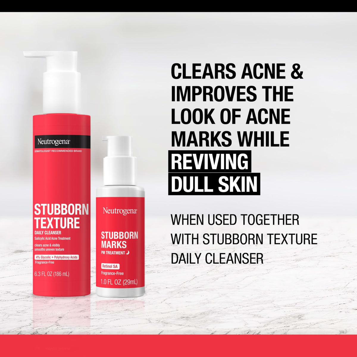 Neutrogena ingredient label zoom emphasizing retinol SA and clean formulation benefit