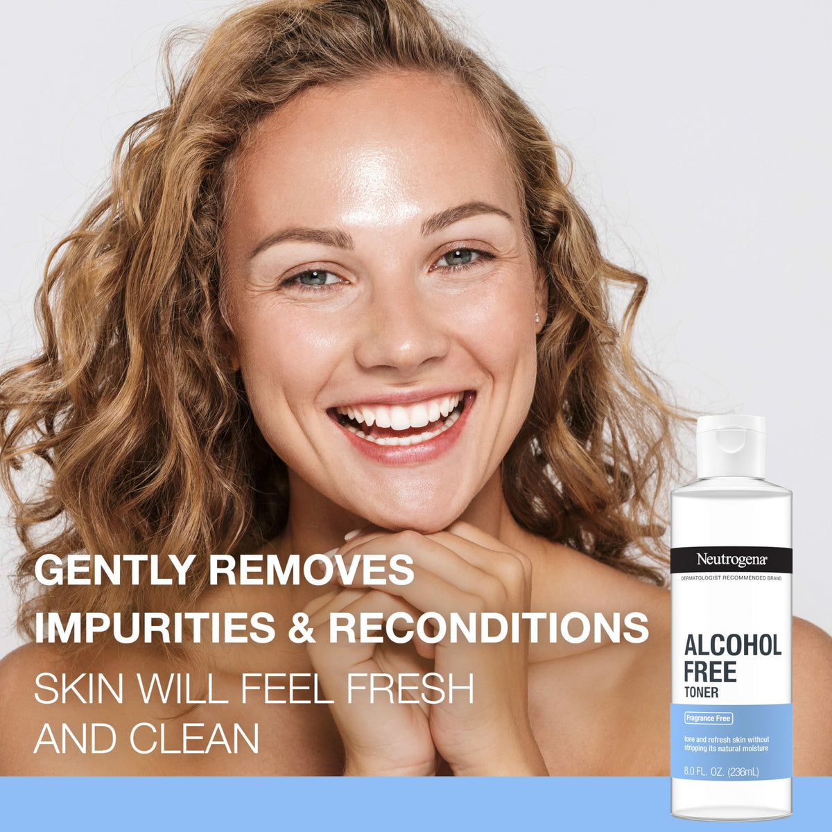 Neutrogena label close-up displaying ingredient callouts and fragrance-free claim