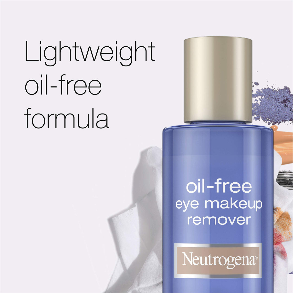 Neutrogena label close-up showing dermatologist and ophthalmologist testing benefit