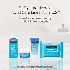 Neutrogena label ingredients closeup highlighting hyaluronic acid and gentle formula