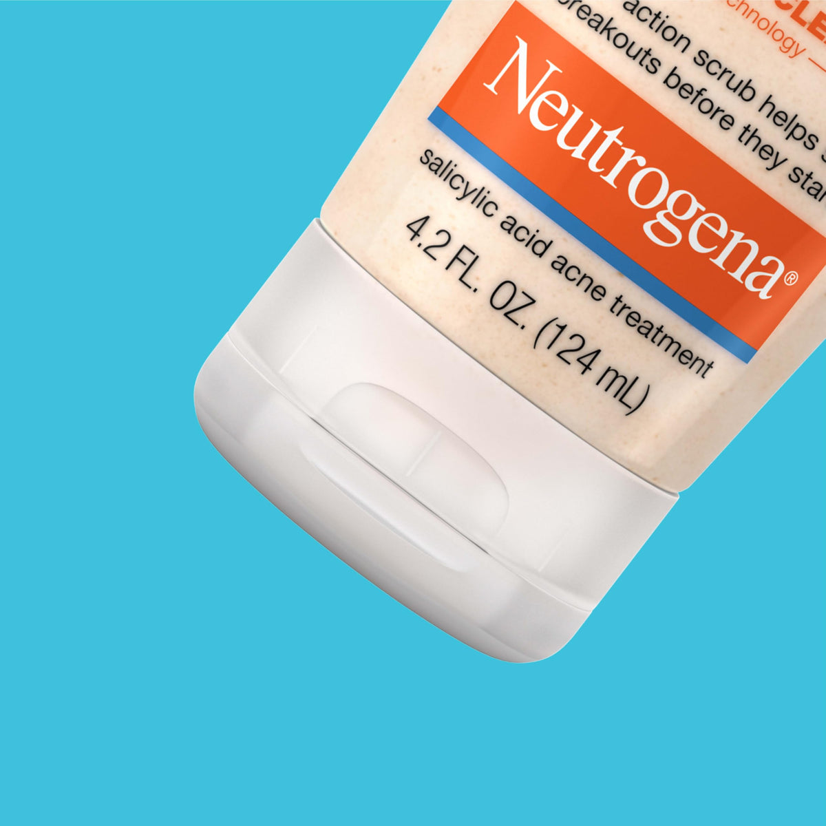 Neutrogena label highlighting MicroClear Technology and delivery benefit