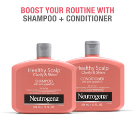 Neutrogena before and after lengths showing detangling and shine benefit