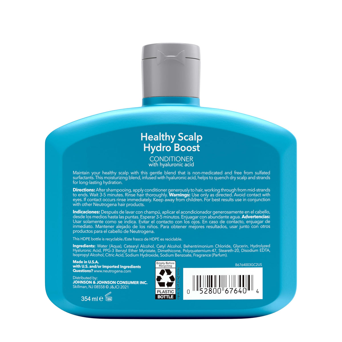 Neutrogena bottle on bathroom shelf in lifestyle setting, suitable daily care