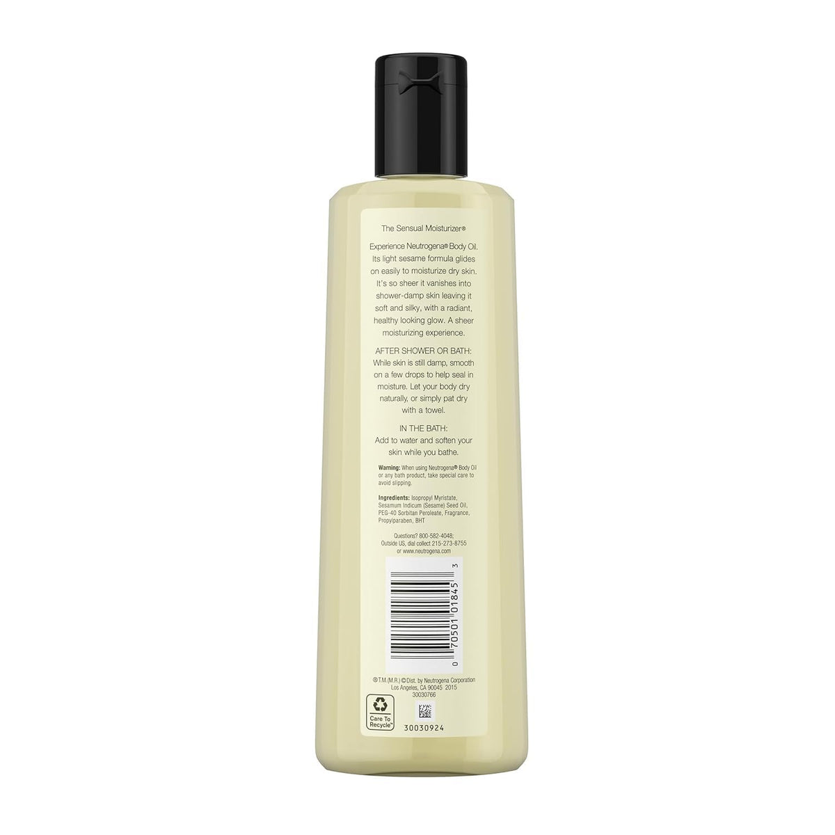 Neutrogena bottles on vanity in bathroom lifestyle scene for daily skincare routine