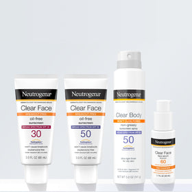 Neutrogena on a beach-goer showing active outdoor sun protection