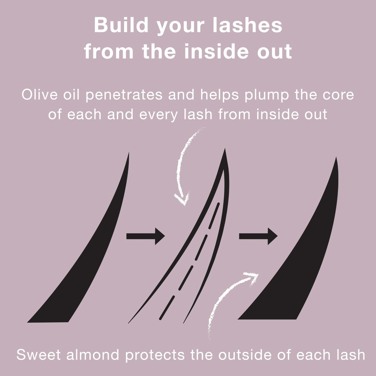 Neutrogena before and after lashes showing fuller conditioned lash effect