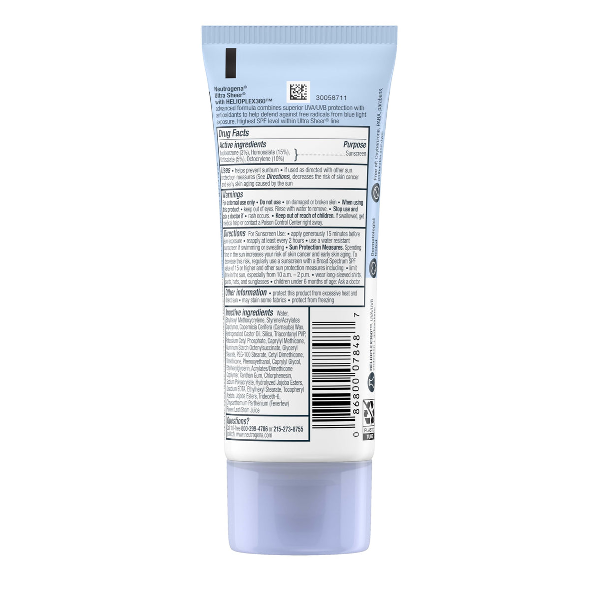Neutrogena matte finish on skin after application showing reduced shine