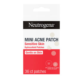 Neutrogena front packaging showing 36-count mini acne patches and quick benefit